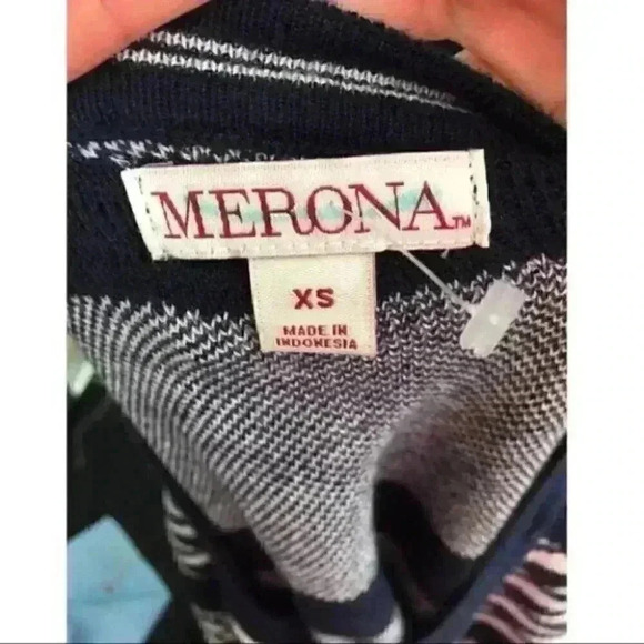 New Merona Cardigan Sweater Size Xs Geometric NWOT - Picture 6 of 8